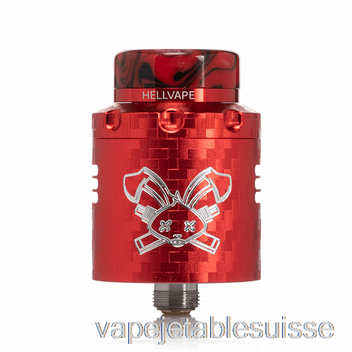 Vape Suisse Hellvape Lapin Mort V3 24mm Rda Fibre De Carbone Rouge